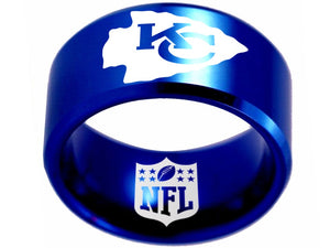 Kansas City Chiefs Ring 12mm Blue Ring | Sizes 8-15 #chiefs