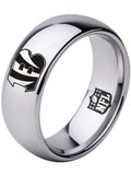 Cincinnati Bengals Ring Silver Wedding Band | Sizes 5-16 #bengals #cincinnatibengals