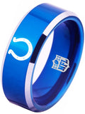 Indianapolis Colts Ring 8mm Tungsten Blue Ring NFL #colts