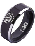 Wisconsin Badgers Ring Black Ring Tungsten NCAA #badgers