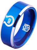 Indianapolis Colts Ring 8mm Tungsten Blue Ring NFL #colts