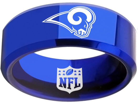 Los Angeles Rams Ring Blue Logo Ring Sizes 6 - 13 #rams