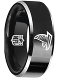 Atlanta Falcons Ring Falcons logo ring Wedding Band Black Ring #falcons #atl #nfl