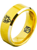 Chicago Bears Ring Bears Gold Ring Tungsten Wedding Ring #bears