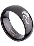 Denver Broncos Ring Tungsten 8mm Black Wedding Ring Von Miller Size 5 - 14