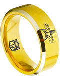 Dallas Cowboys Ring Gold Ring 8mm Tungsten Ring #cowboys