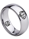 Cincinnati Bengals Ring Silver Ring 8mm Tungsten Wedding Ring #bengals #nfl