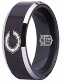 Chicago Bears Ring Bears Logo Black 8mm Tungsten Ring #bears