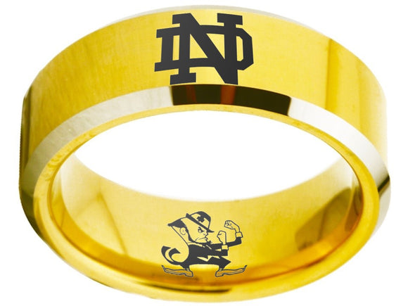 Notre Dame Ring Wedding Ring 8mm Gold Tungsten Wedding Band