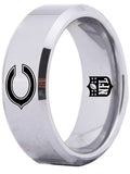 Chicago Bears Ring Silver 8mm Tungsten Wedding Ring Sizes 4 - 17 #chicagobears