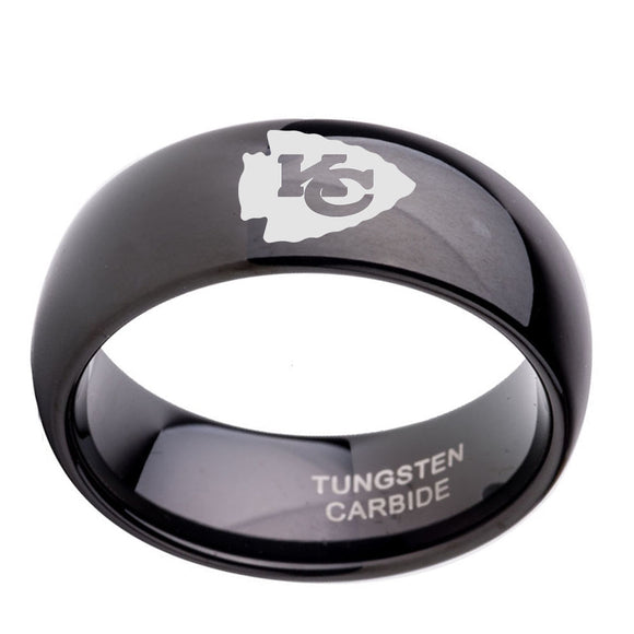 Kansas City Chiefs Ring 8mm Black Tungsten Ring #chiefs