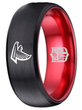 Atlanta Falcons Ring Falcons logo ring Wedding Band Black & Red #falcons #atl #nfl