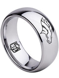 Denver Broncos Ring Silver Ring 8mm Tungsten #broncos #nfl