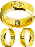 Kansas City Chiefs Ring Gold & Silver Wedding Ring | Sizes 4-17 #chiefs