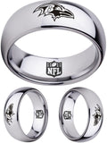 Baltimore Ravens Ring Silver Wedding Band | Sizes 5-16 #ravens