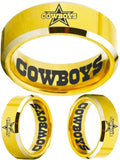 Dallas Cowboys Ring Gold & Silver Wedding Band | Sizes 4-17 #cowboys