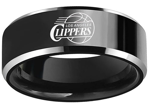 LA Clippers Ring 8mm Black Tungsten Ring #clippers