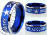 Dallas Cowboys Ring NFL Football 8mm Blue Ring #dallas #cowboys #nfl