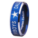 Dallas Cowboys Ring NFL Football 8mm Blue Ring #dallas #cowboys #nfl