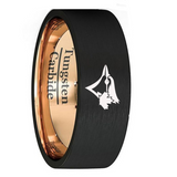 Toronto Blue Jays Ring 8mm Black & Rose Gold Tungsten Ring #jays