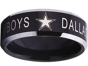 Dallas Cowboys Ring 8mm Black Ring NFL #dallas #cowboys #nfl